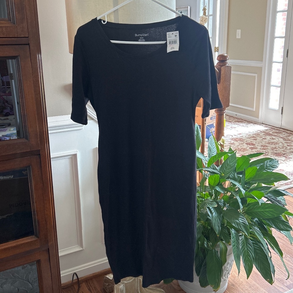 BumpStart Black Maternity stretch dress